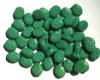 50 10mm Flat Oval Opaque Green Shamrock